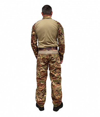 Костюм тактический летний с наколенниками и налокотниками со вставками, multicam-camo
