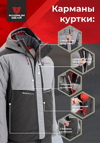 Костюм Magnum Gear "RUBICON", цвет св.серый/графит