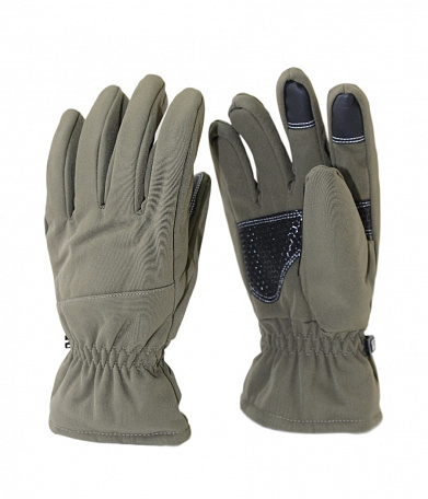 Перчатки Shark Skin Soft Shell со вставками на ладони, флис, с синтепоном, OLIVE