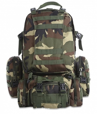 Рюкзак тактический с подсумками, woodland