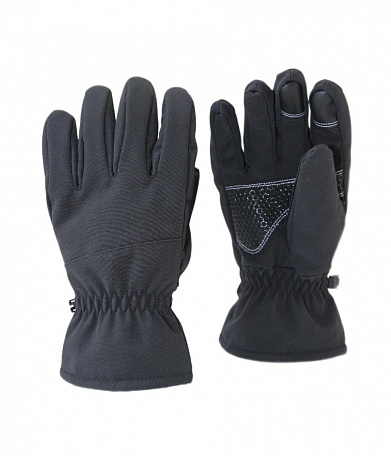 Перчатки Shark Skin Soft Shell со вставками на ладони, флис, с синтепоном, BLACK