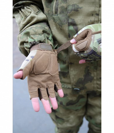 Перчатки mechanix m-pact fingerless, mtp/coyote