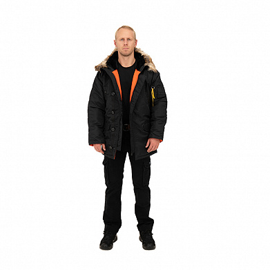 Зимняя мужская куртка аляска N-3B, black