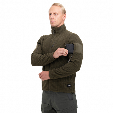 Куртка флисовая Tactical-Pro Карбон олива-грин / Carbon olive-green