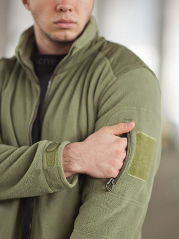 Кофта флисовая тактическая без капюшона, olive