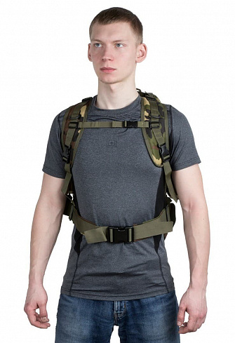 Рюкзак тактический с подсумками, woodland