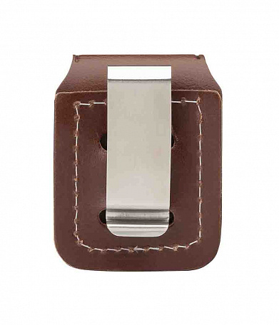 Чехол для Zippo коричневый (с клипсой)