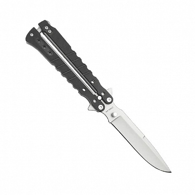Нож-бабочка Нокс "Балисонг", сталь 440, пок. Satin, рук. Black G10