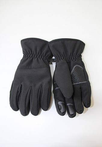 Перчатки Shark Skin Soft Shell со вставками на ладони, флис, с синтепоном, BLACK
