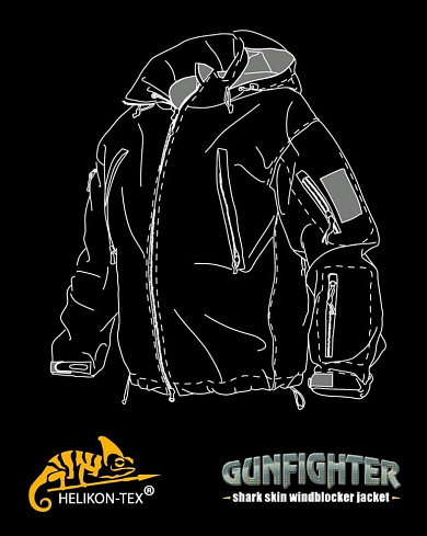 Куртка Helikon GUNFIGHTER, Shark Skin, Olive-green