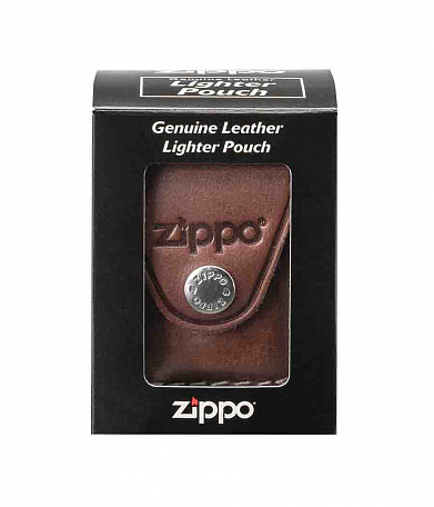 Чехол для Zippo коричневый (с клипсой)