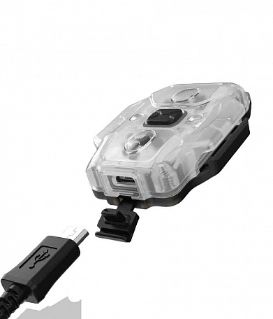 Фонарь Armytek Crystal Pro Grey / белый и красный свет / 220лм,30лм / крепления, ремешок / Li-Pol