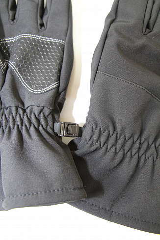 Перчатки Shark Skin Soft Shell со вставками на ладони, флис, с синтепоном, BLACK