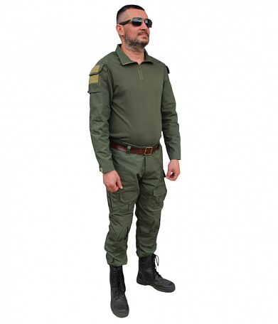 Костюм тактический летний с наколенниками и налокотниками, olive