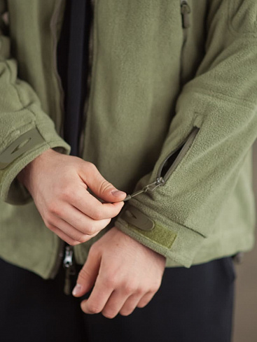 Кофта флисовая тактическая без капюшона, olive