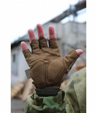 Перчатки mechanix m-pact fingerless, mtp/coyote
