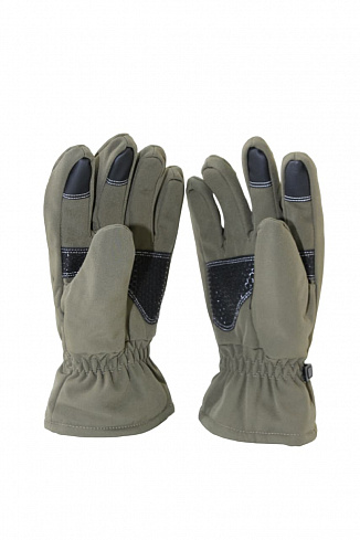 Перчатки Shark Skin Soft Shell со вставками на ладони, флис, с синтепоном, OLIVE
