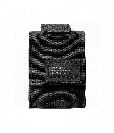 Чехол для зажигалки Zippo с фиксатором на ремень, черный