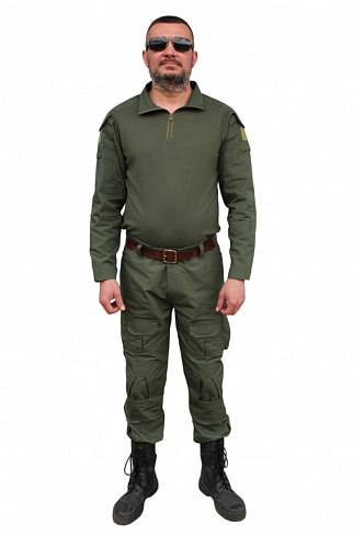 Костюм тактический летний с наколенниками и налокотниками, olive