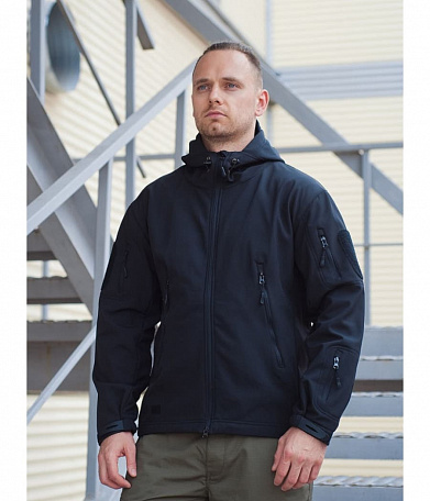 Куртка Шарк Софтшелл черная / Shark Softshell black