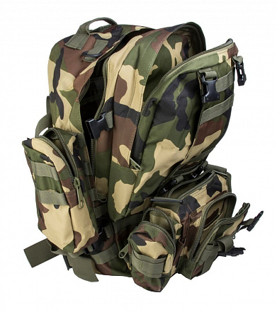 Рюкзак тактический с подсумками, woodland